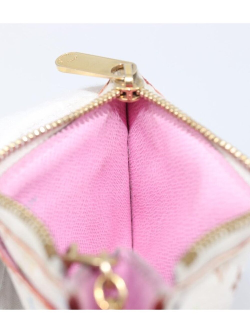LOUIS VUITTON Monogram Multicolor Pochette Cles NM White M93734 - Picture 14 of 16